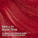 OPI RapiDry Red-y dans Snow Heure Opaque chaud rouge brillant mijoter rapide à sec ongles polonais Snow Temps pour gaspiller les vacances 2025