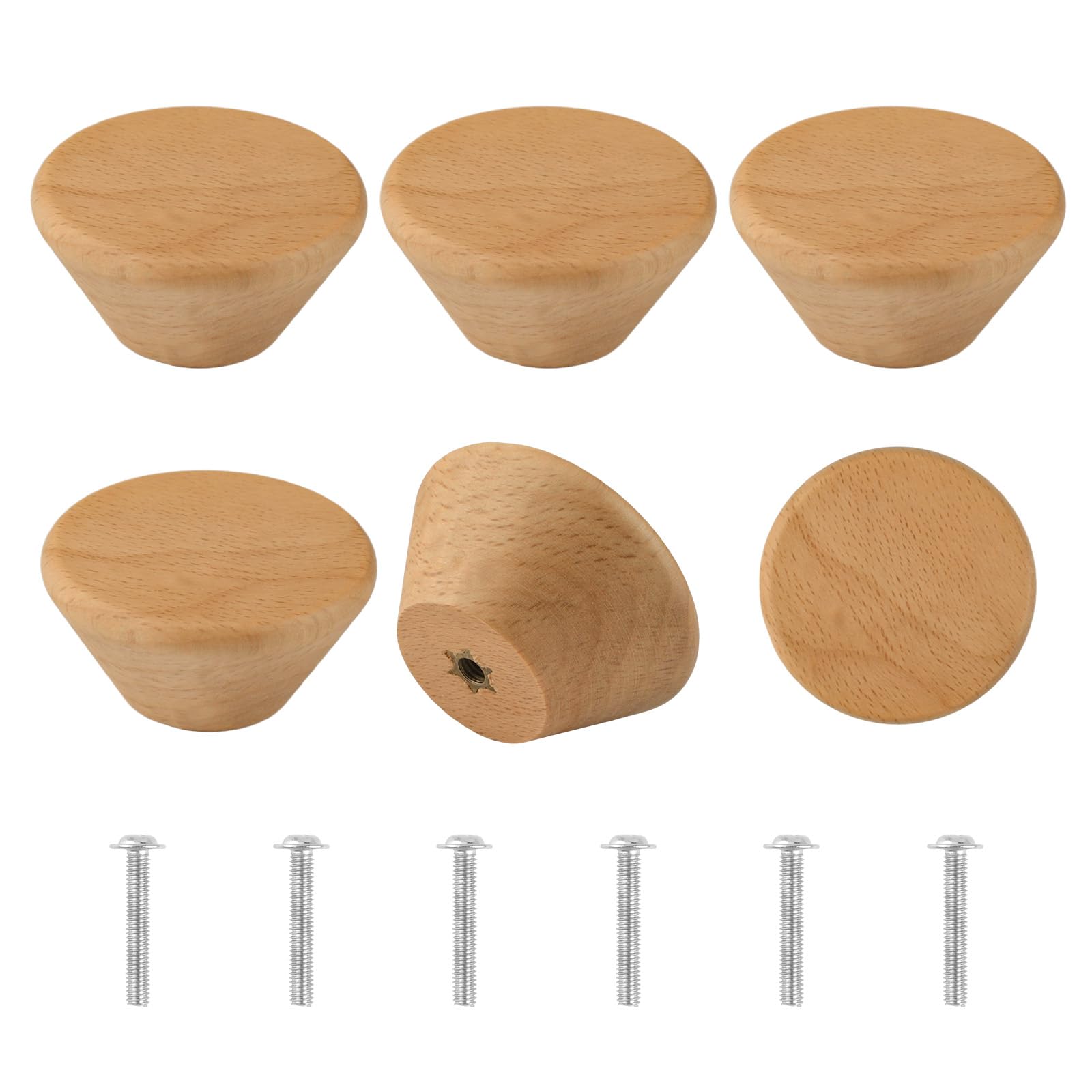 MOROBOR Natural Wood Dresser Knobs