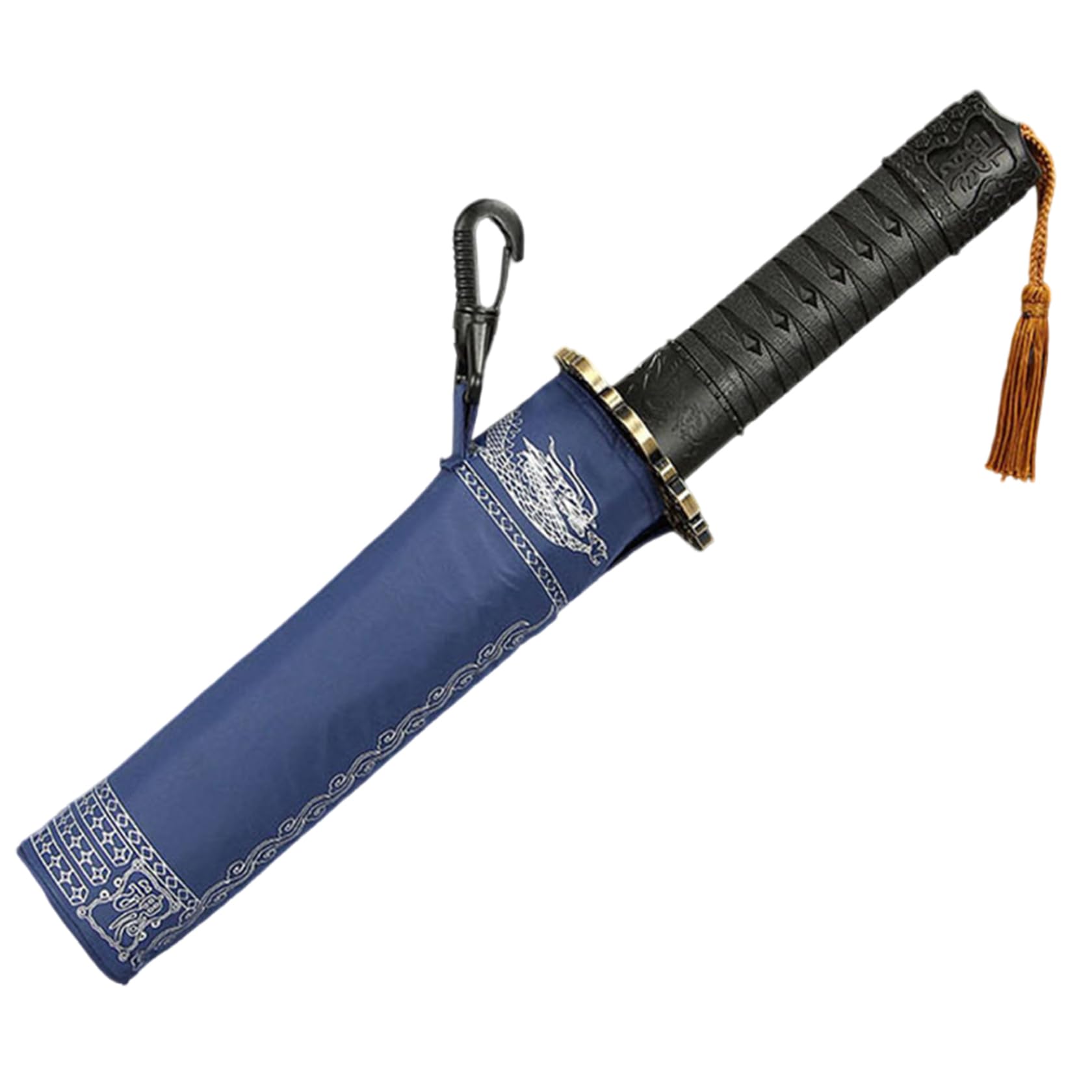 Aetherize Katana Umbrella Creative Japanese Waterproof Windproof Polyester Sword Umbrella for Rain, Samurai Cosplay with Steel Rib & Plastic Handle for Rain