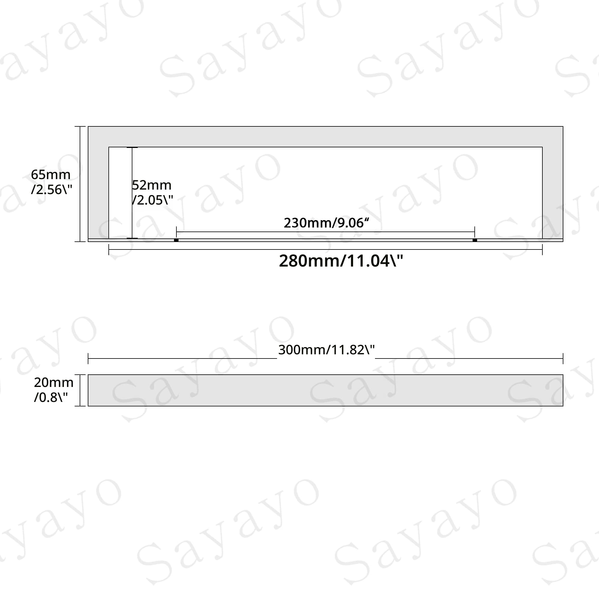 Sayayo Portasciugamani Bagno Nero SUS304 Acciaio Inossidabile 30CM