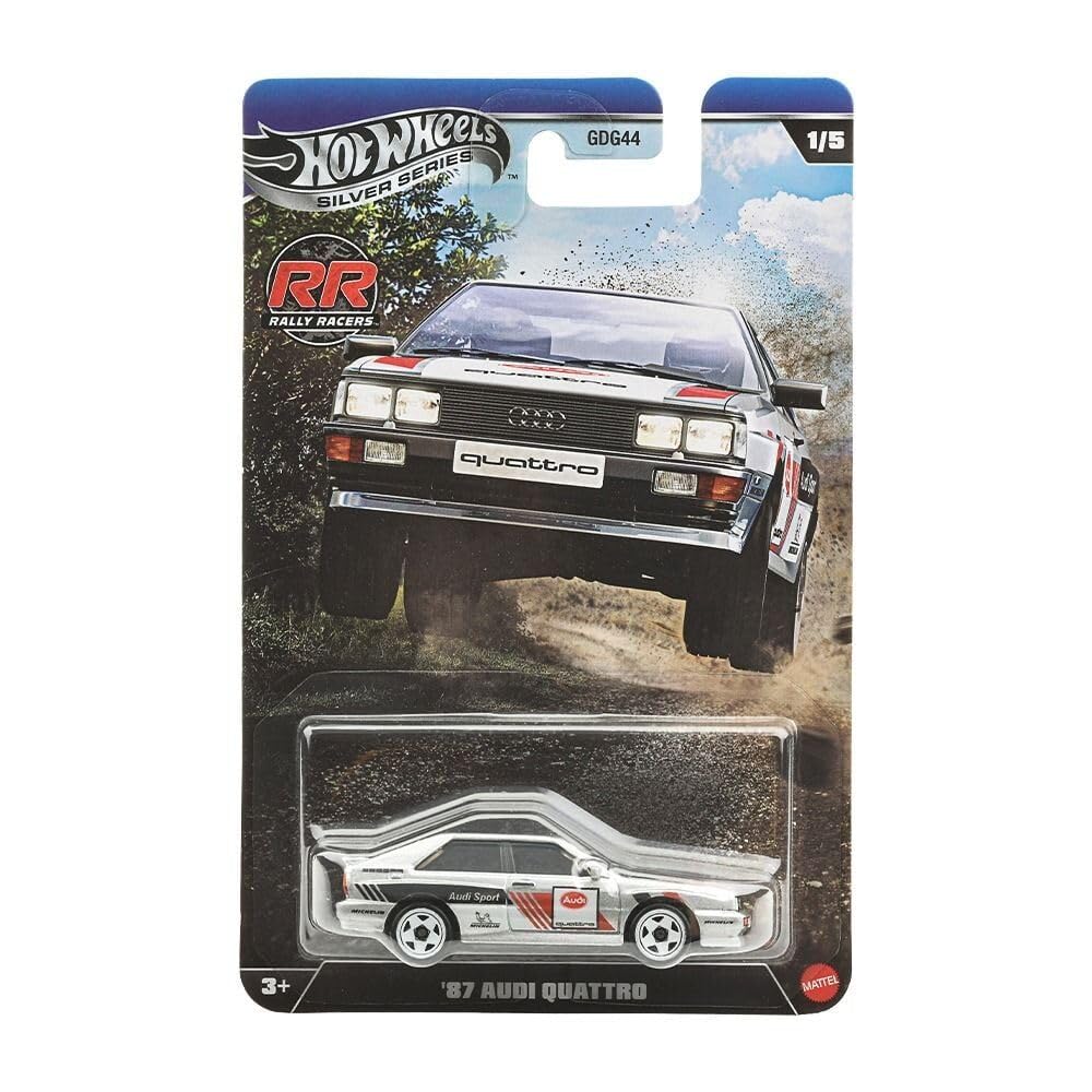 Hot Wheels Silver Series Rally Racers '87 Audi Quattro [Silver] 1/5, 1:64 Scale Diecast Toy Vehicle