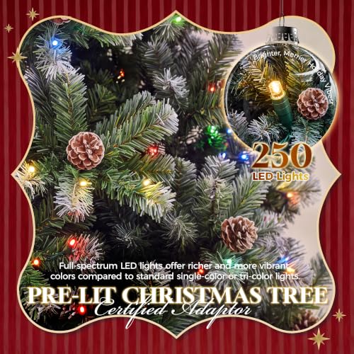 Amazon – 6-Ft Flocked Pre-Lit Christmas Tree w/ 250 LEDs - image 6