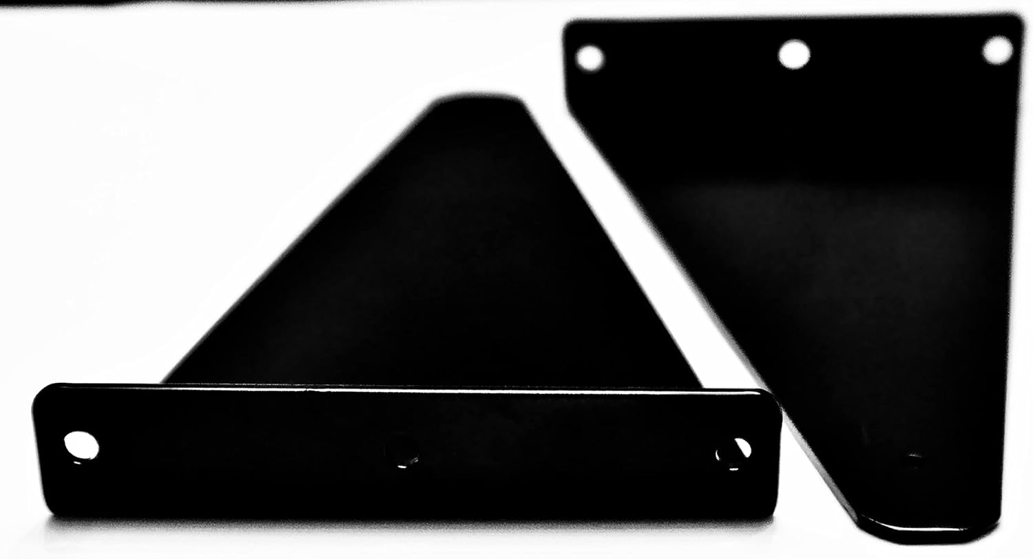 2pcs Shelf Brackets, 10 Inch Glossy Black Decorative Round