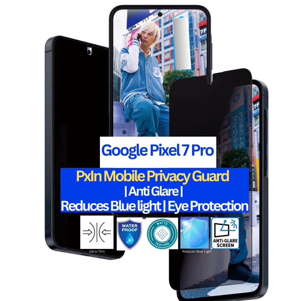 PxIn Mobile Privacy Guard compatible with Google Pixel 7 Pro | Mobile Privacy screen protector | Anti Glare | Anti Spy Screen Protector | Reduces blue light | Scratch proof | Eye Protection (B0DBNTYQDG) Amazon Price History, Amazon Price Tracker