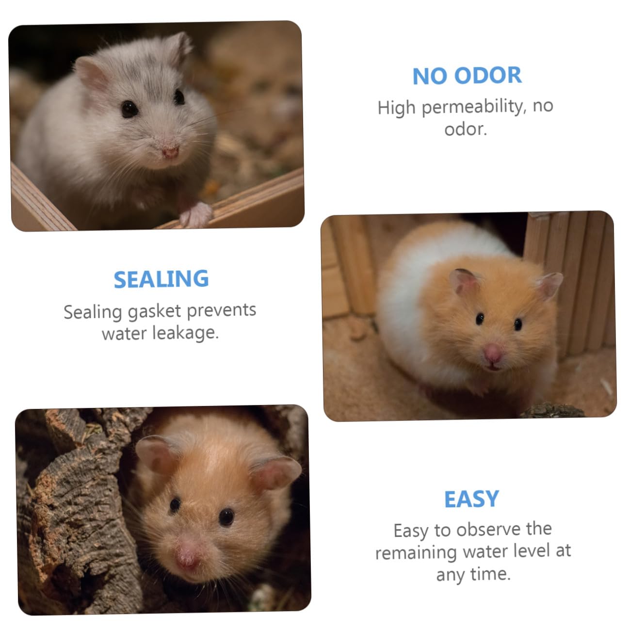 VANZACK 12pezzi Borraccia Per Piccoli Animali Da Bottiglie Per Criceti Porcellini e Altri Animali Domestici Design Trasparente Facile Da Usare Senza Perdite Capacità