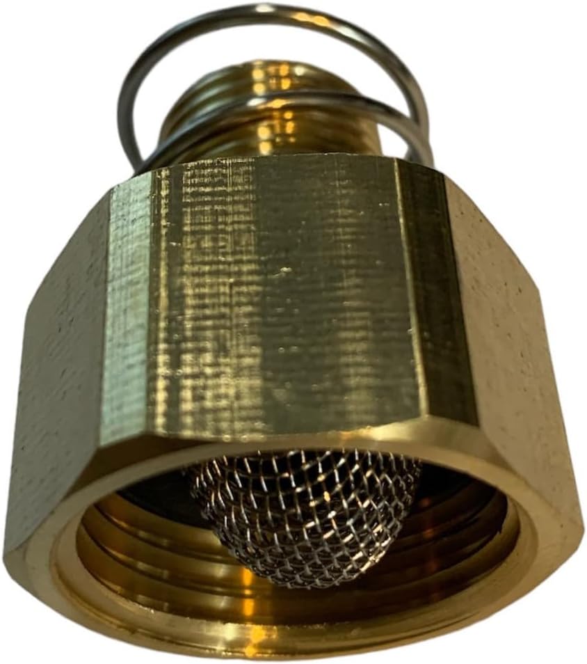 Brass Coupler Intake Fitting with Filter Debris Screen 3/4 Garden Hose X 3/8 Inch NPT Size Compatible with General D10033