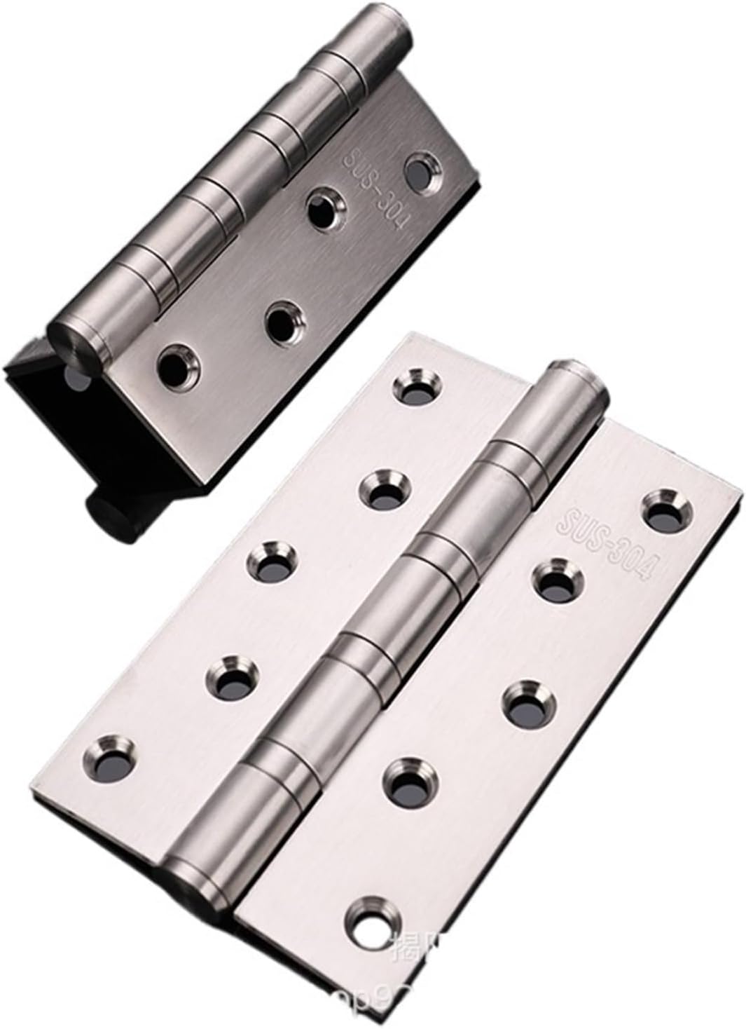 1pc 304 Stainless Steel Flat Door Hinge Soundproof Wooden Door Absorbing Hinge for Home Decoration Door Fittings(201GB 5 * 3 * 3.0 Flat Drawing Box)