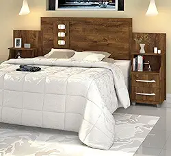 Cabeceira Cama Casal Queen ou King c/Mesas de Cabeceira Florida