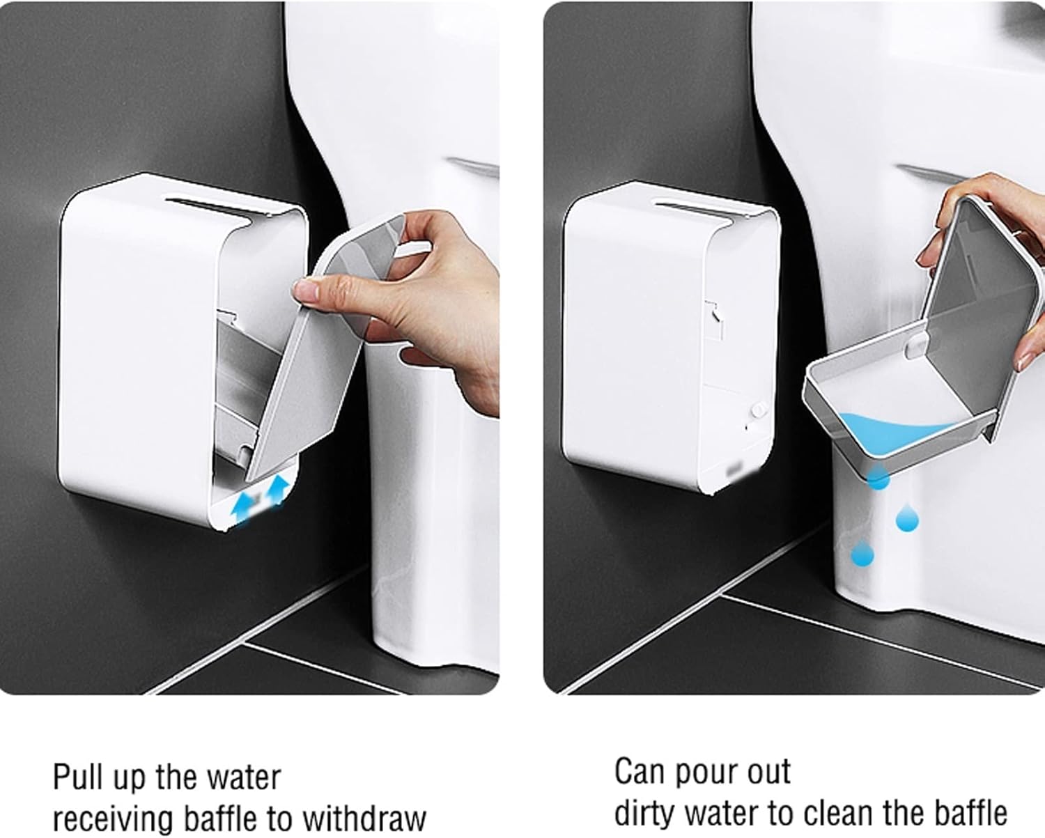 Toilet Brush Holder Toilet Brush 360 Degree Wash Toilet Brush Holder Wall-Mounted Household Toilet Silicone Toilet Brush Set Automatic Opening and Closing Toilet Brush Holders