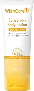 WishCare Sunscreen Body Lotion with SPF 50 PA+++ In-Vivo Tested | Body Sunscreen With Broad Spectrum UVA &amp; UVB Protection,...