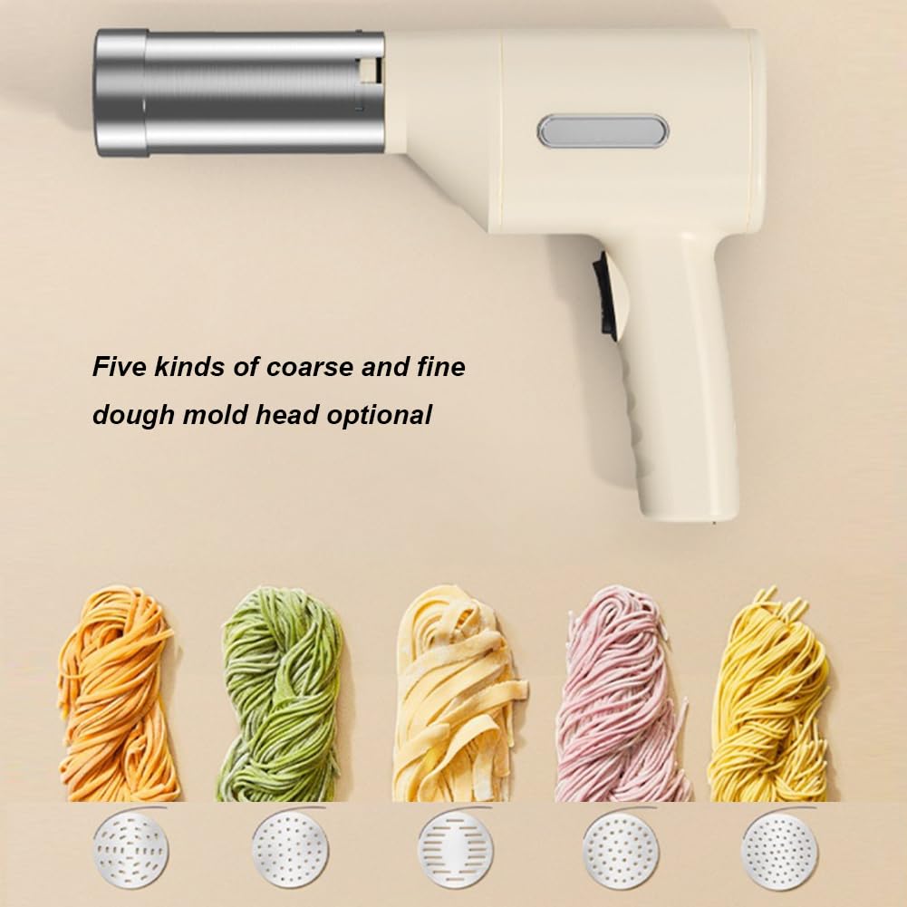 Pasta Elettrica for Noodle Maker 5 Stampi Macchina for Pasta Portatile Portatile Ricaricabile Utilità Gadget da Cucina