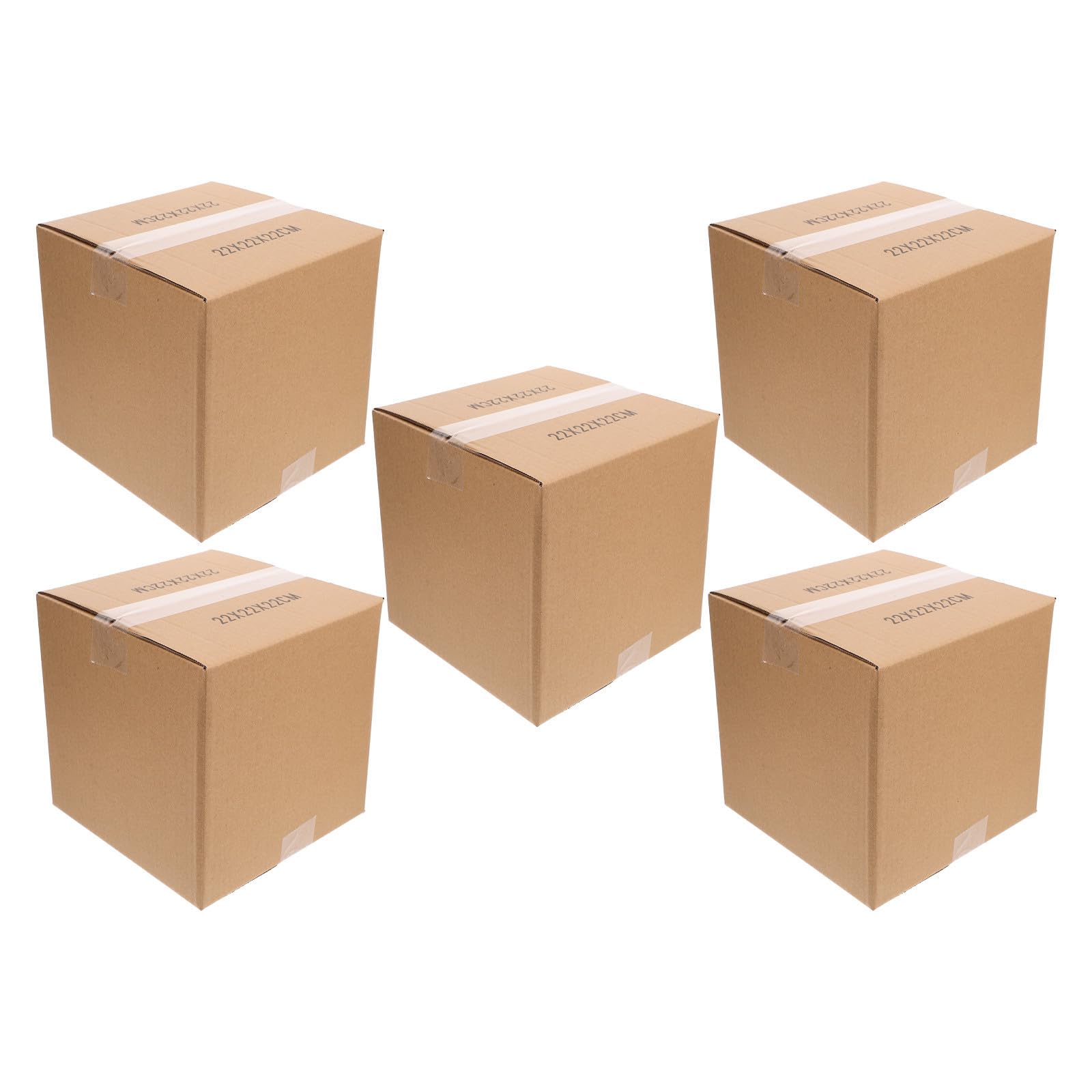 minkissy 5 Stück Quadratische Kartonverpackungen aus Papier Robuste Versandkartons für Umzug und Transport Leicht zu Handhaben für Kleine Verpackungsschachteln