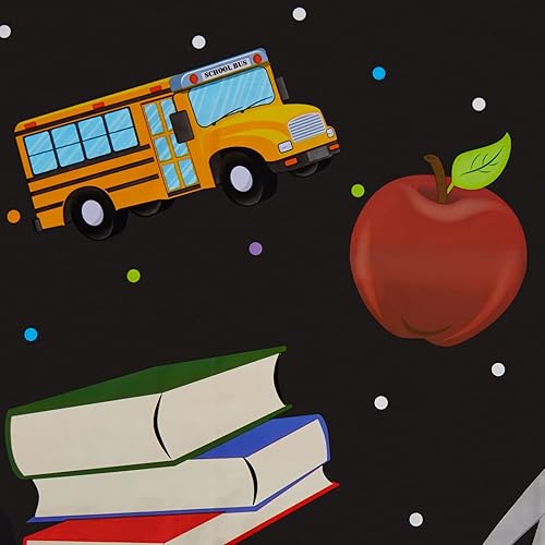 Miniatura 6 de Blue Panda Manteles de plástico desechables con temática escolar, 54 x 108 pulgadas, multicolor, paquete de 3, duraderos, decoración de fiestas y