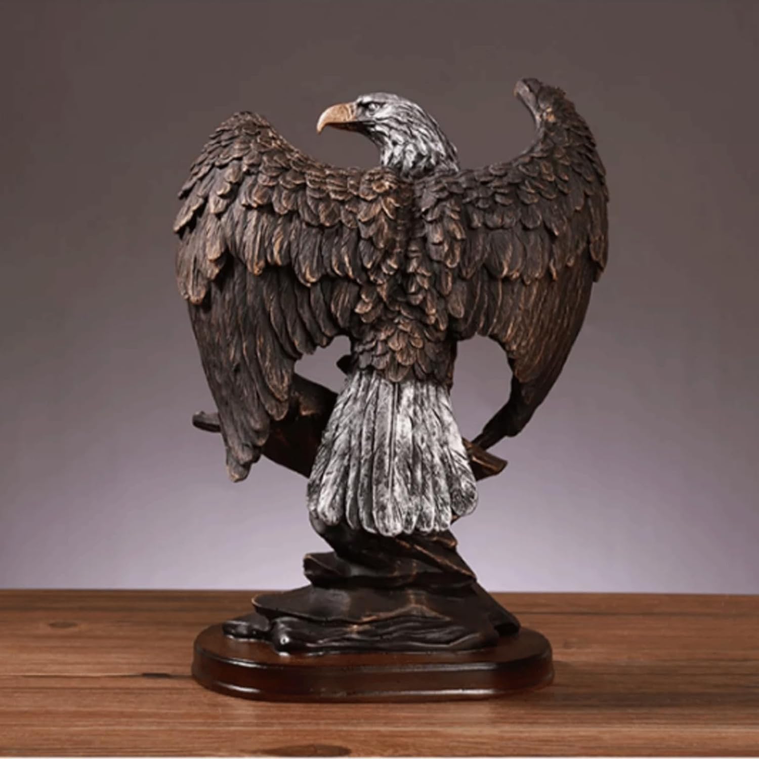 creatività Statue Statua Grande Figurina Portatile Scultura di Animali retrò Aquila Decorazione del Desktop Statue Statue di Base stabili Uso Multi-Scenario miglior Regalo