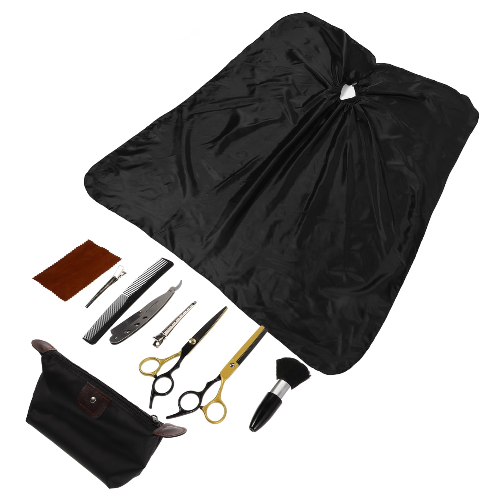 Ciseaux de coiffure en métal VALICLUD kit de 10 pièces avec cape