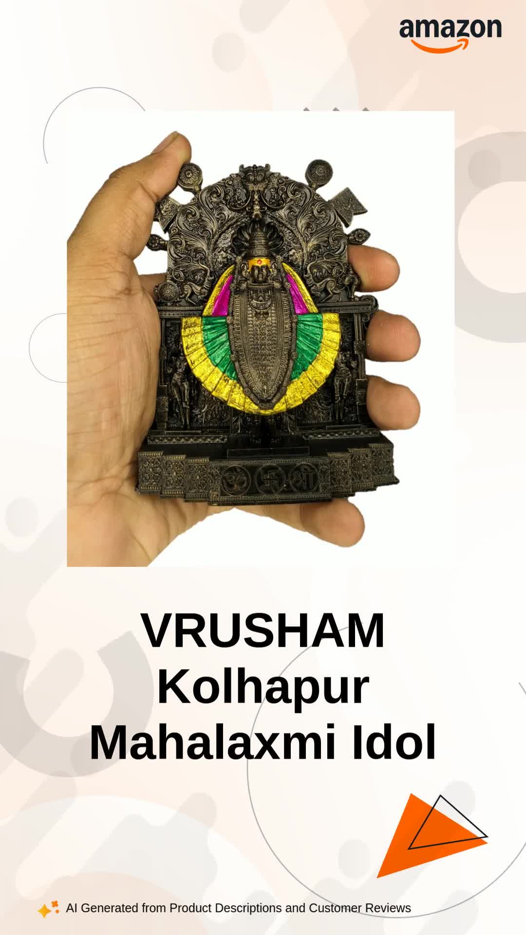 Buy VRUSHAM CREATIONS Kolhapur Mahalaxmi Idol - Best Mahalakshi