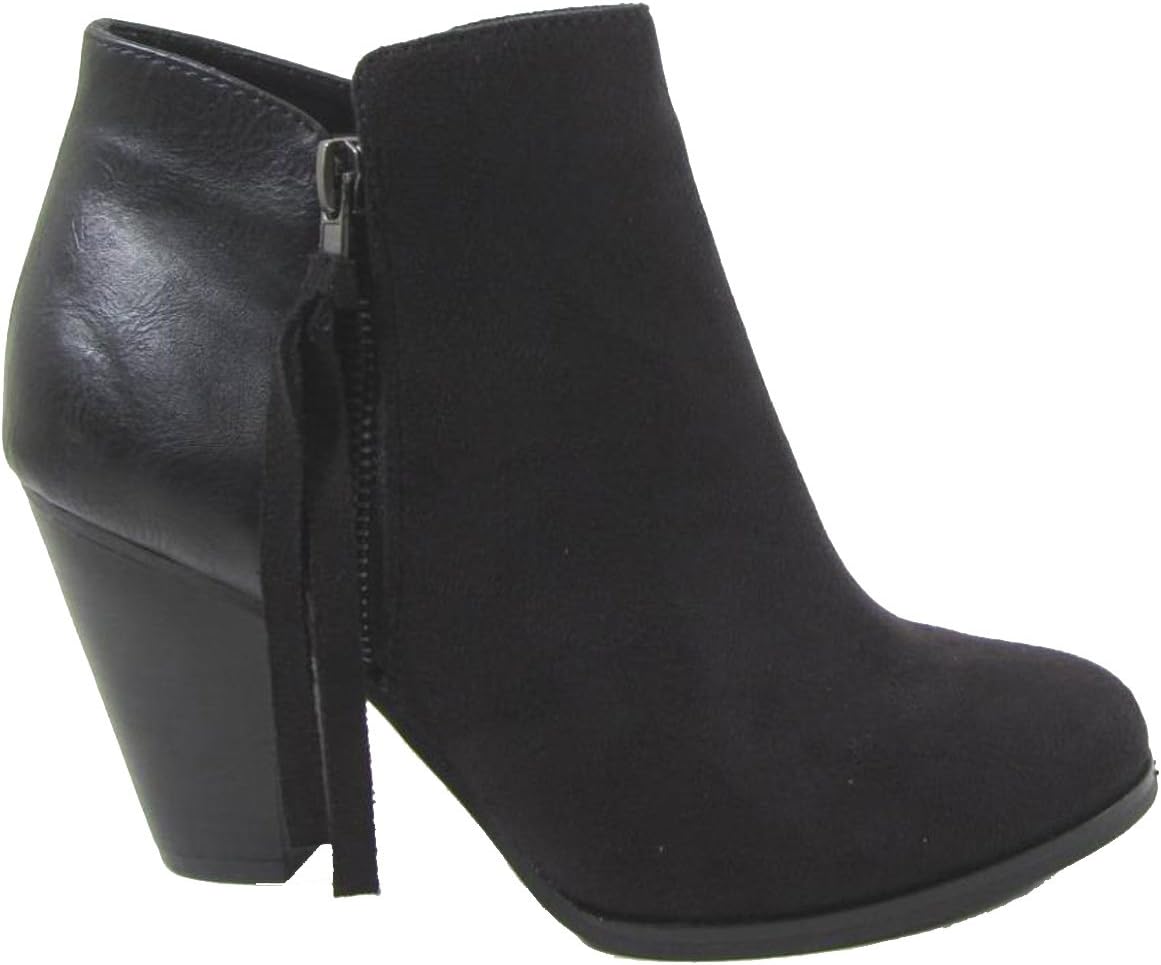 Soda Women's Ages Tassel Zip Chunky Heel Bootie - Image 2