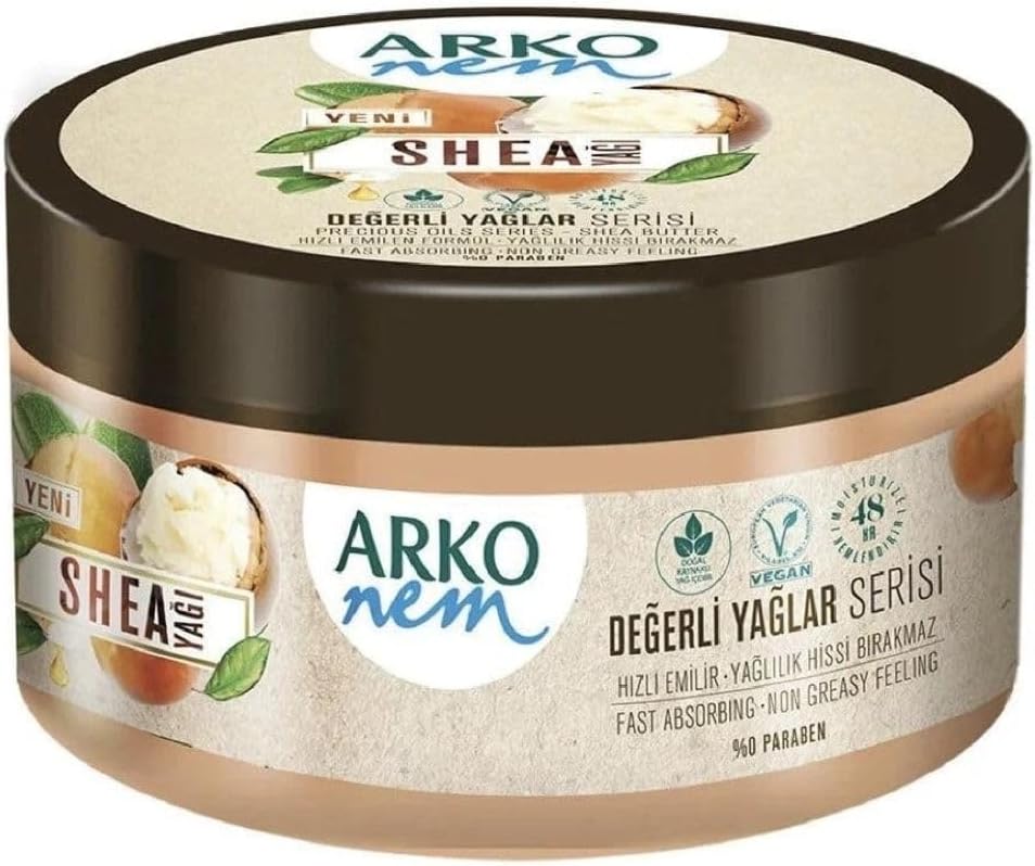 ARKO NEM DEĞERLİ YAĞLAR Krem Shea, 250 Mililitre