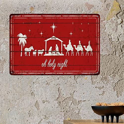 Scène de Noël rétro en étain à offrir pour embellir la maison