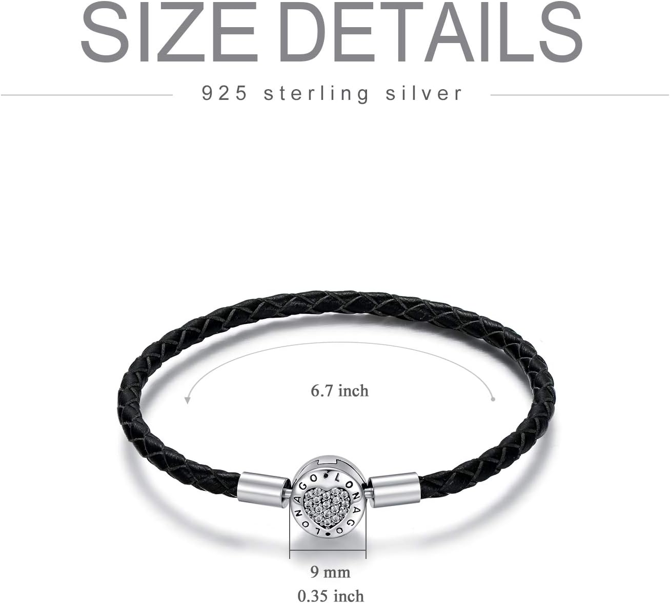 LONAGO Genuine Charm Bracelet 925 Sterling Silver Snake Chain Bangle Barrel Clasp Jewelry Fit Charm Birthday Gift for Women - Image 5