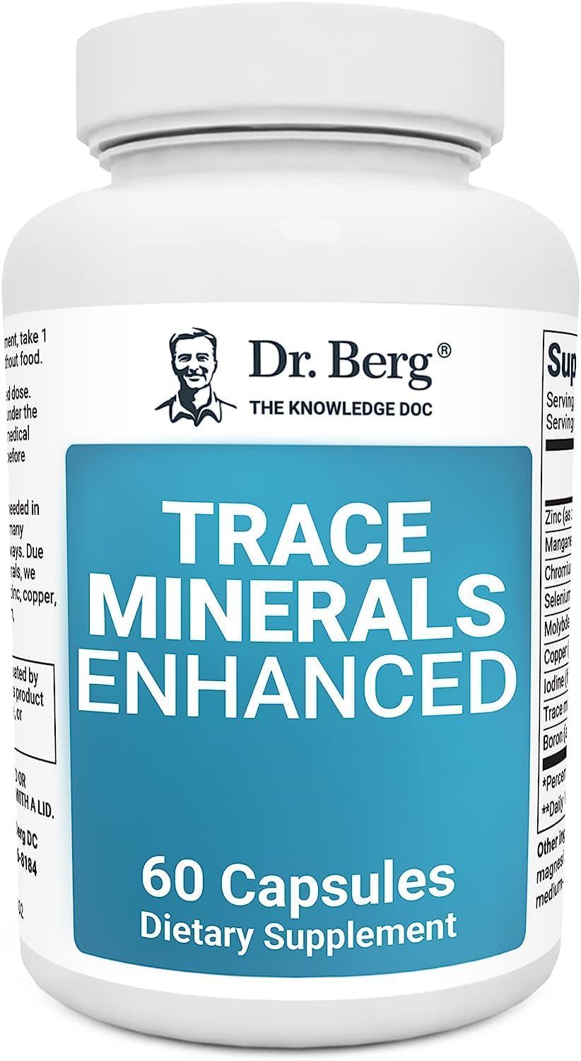 Dr. Berg Trace Minerals Enhanced Complex - Complete with 70+ Nutrient-Dense Health Minerals - Made w/Natural Ingredients - Dietary Supplements - 60 Capsules (B0D46N29VV) Amazon Price History, Amazon Price Tracker