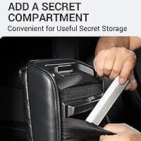 Vista 2 de LXUNYI Car Armrest Cover, Car Armrest Box Pad, Universal Heighten Memory Foam Leather Car Center Console Cover, Car Armrest Cushion, Car Center