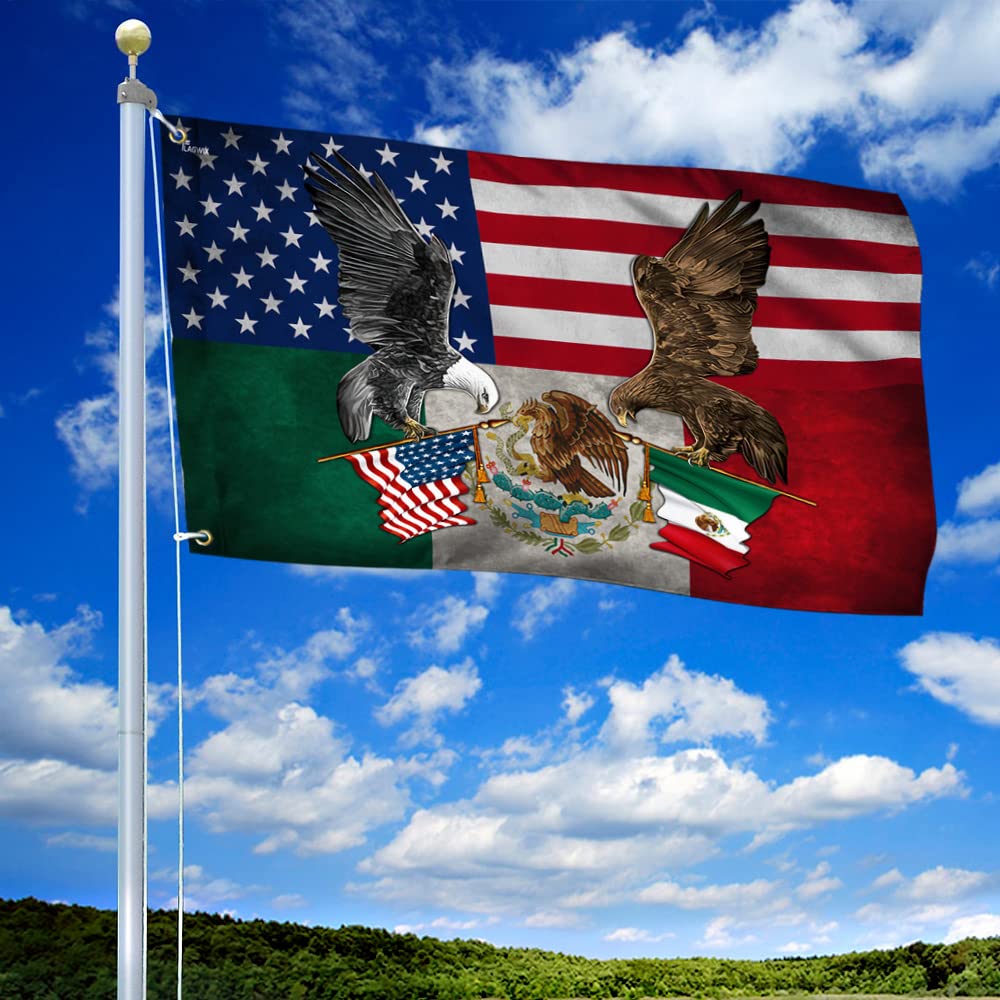 Amazon.com : American Flag-Mexico. Mexican American Grommet Flag