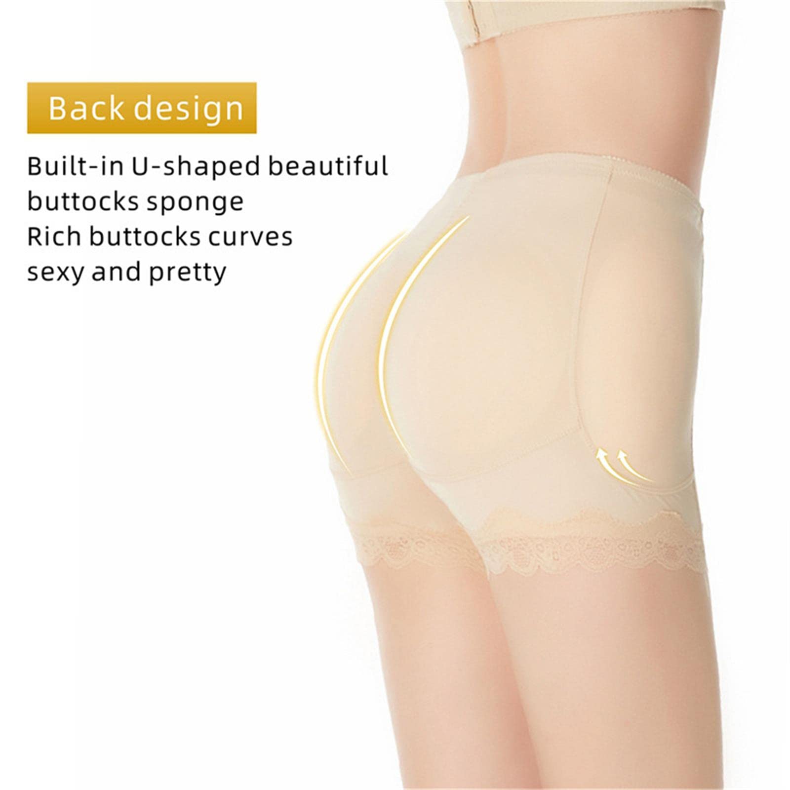 Culotte Gainante Femmes Shape sans Couture Faux Cul Respirant Dentelle Poussante Puste Les Fesses Shapewear