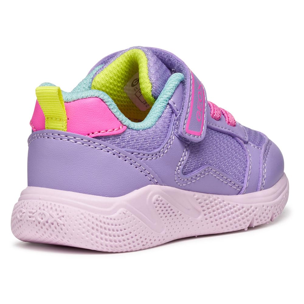 Geox B Sprintye Girl, Zapatillas Niñas, Dk Lilac Fluo Fuchsi, 25 EU