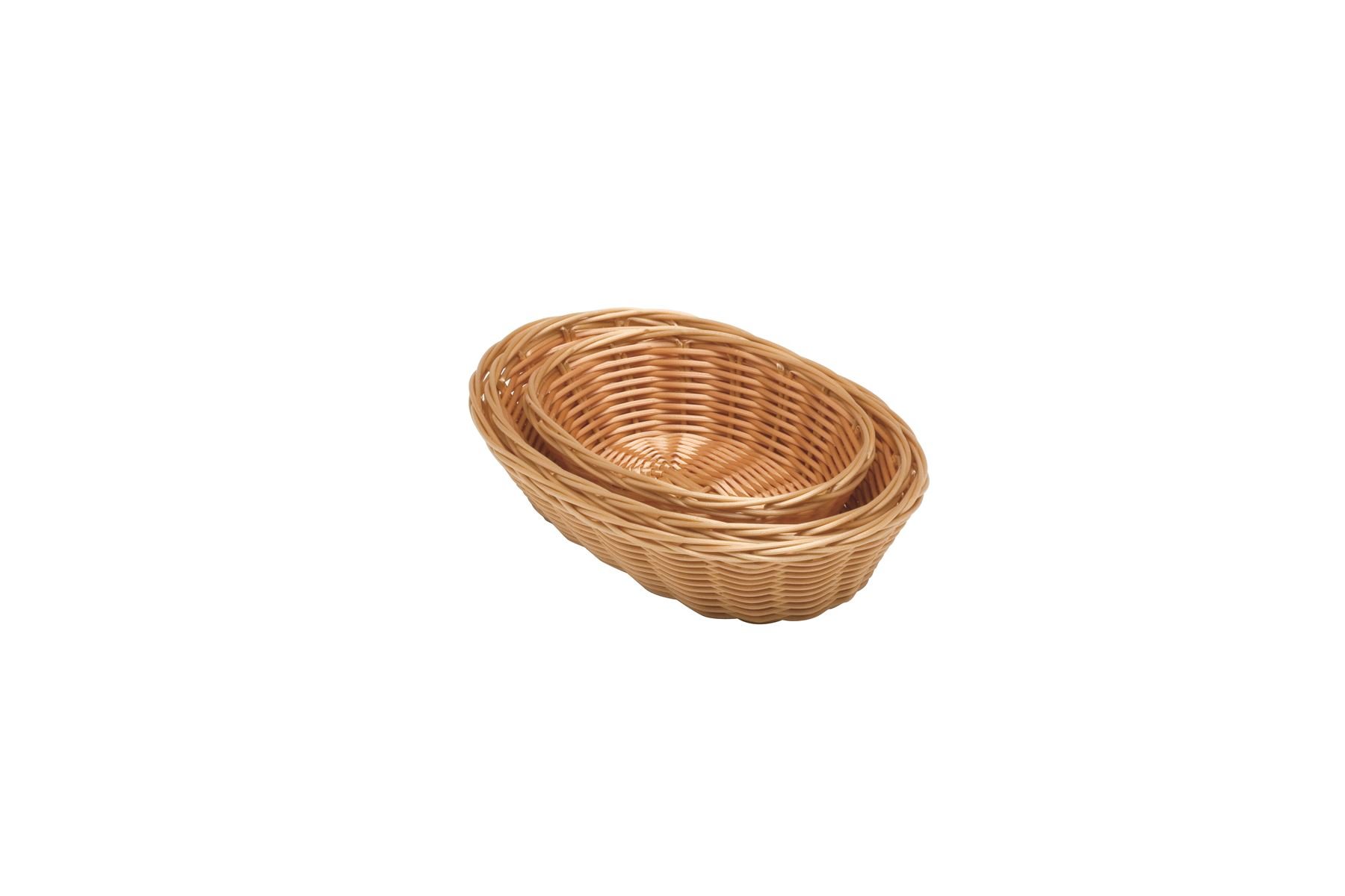 Genware NEV-PWB-10OV Basket, Oval PolyWicker, 10" x 6.5" x 2.5"
