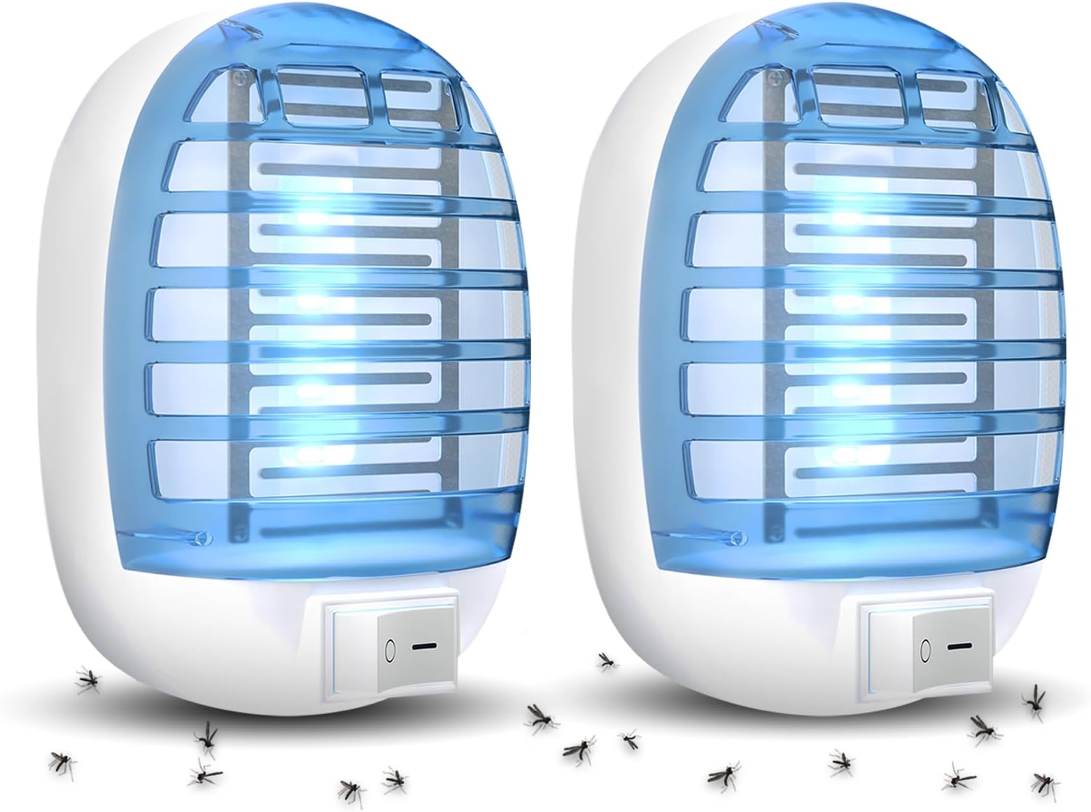 Indoor Bug Zappers, Mosquito Killer Indoor, Insect Traps for Home Mosquito Zapper for Baby & Pets, Kitchen, Living Room, Bedroom, Baby Room, Office (2 Pack)
