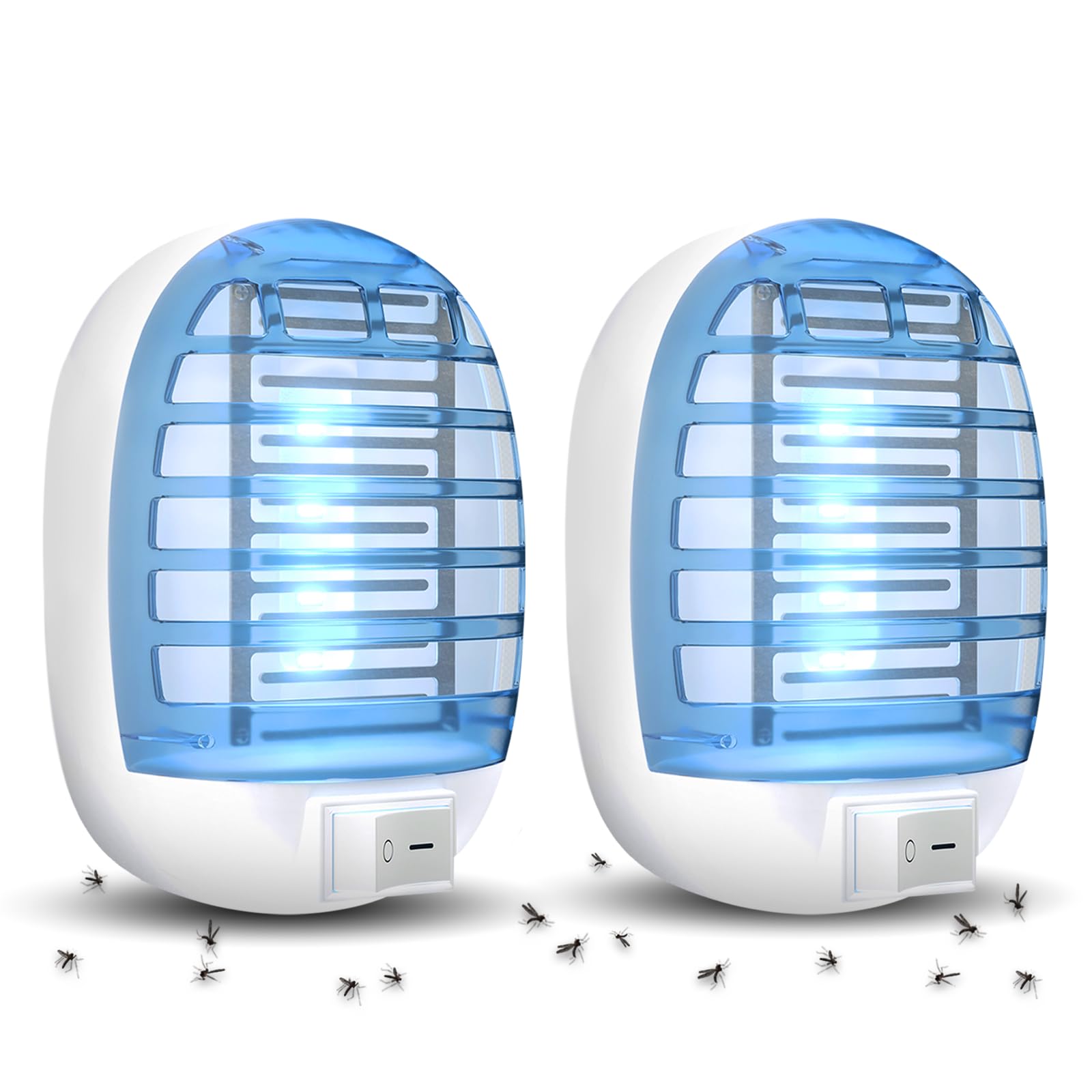 Indoor Bug Zappers, Mosquito Killer Indoor, Insect Traps for Home Mosquito Zapper for Baby & Pets, Kitchen, Living Room, Bedroom, Baby Room, Office (2 Pack)