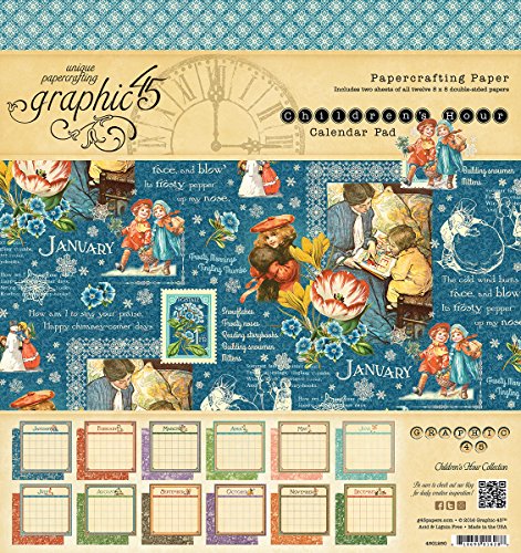 Graphic 45 Children's Hour 8x8 Calendar Pad, 8 x 8