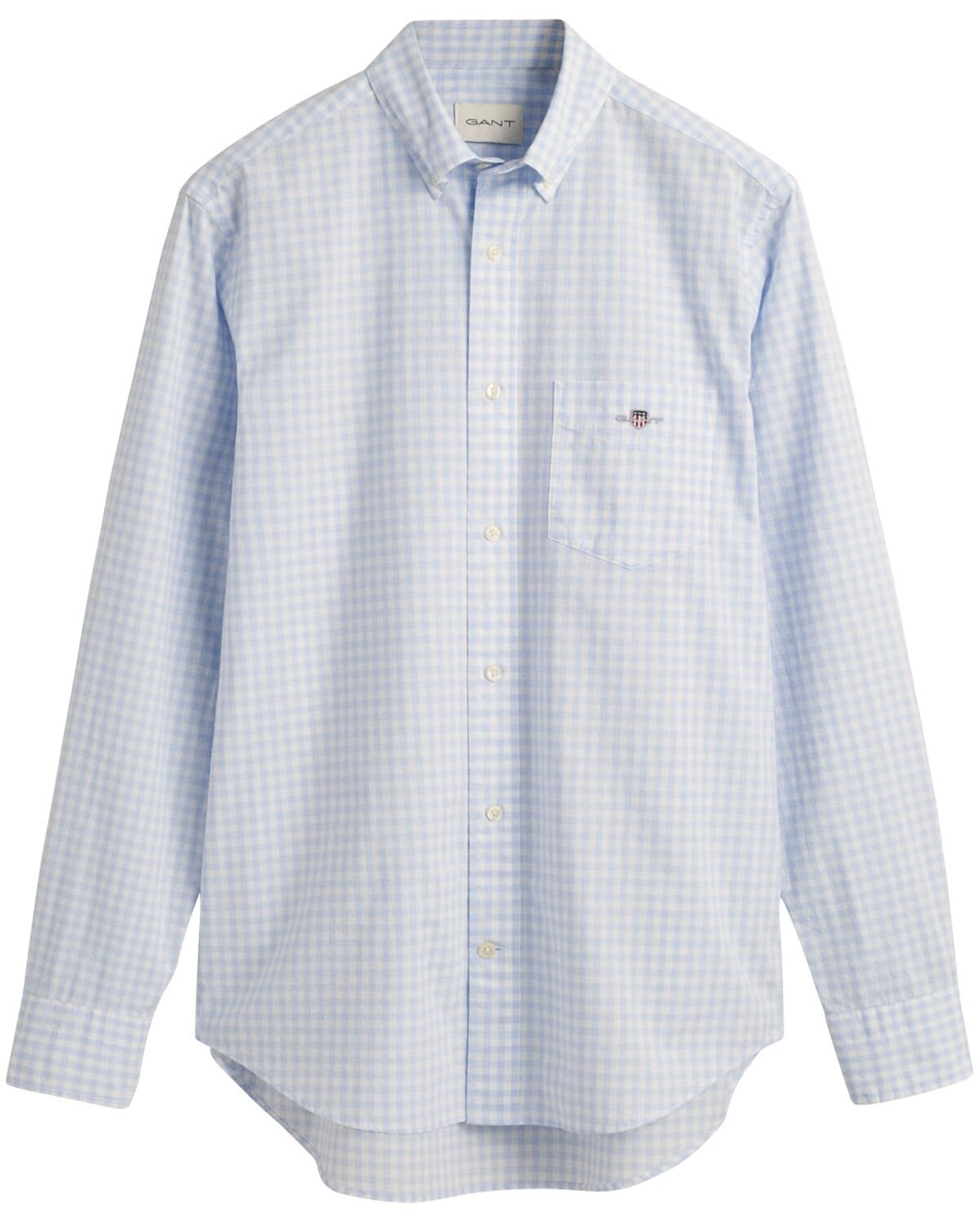 GANT Mens Poplin Gingham Shirt Blue M