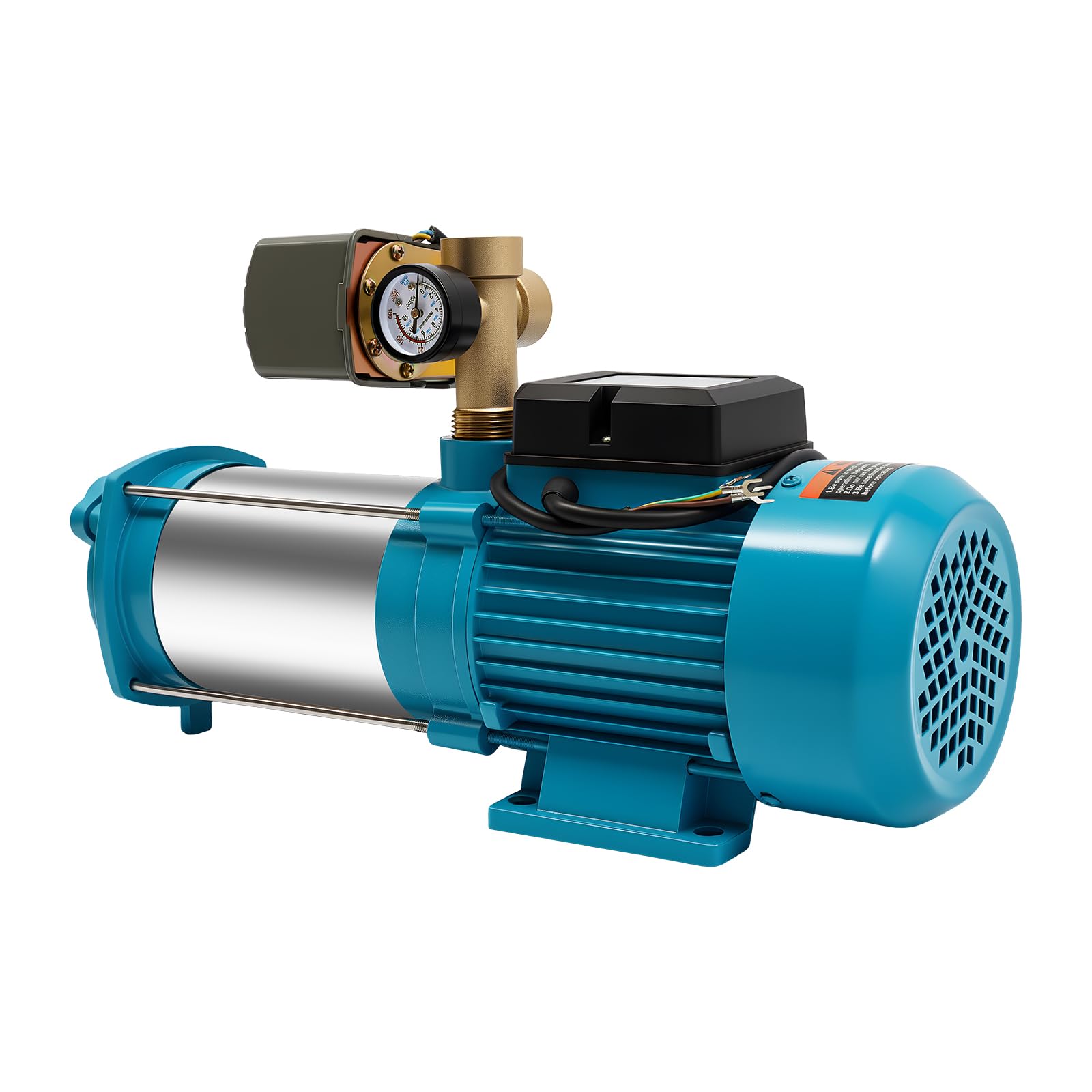 Profi Gartenpumpe 1300 Watt 4000 L/h 9,8bar Jetpumpe Hauswasserwerk Druckschalter Kreiselpumpe Mit Manometer