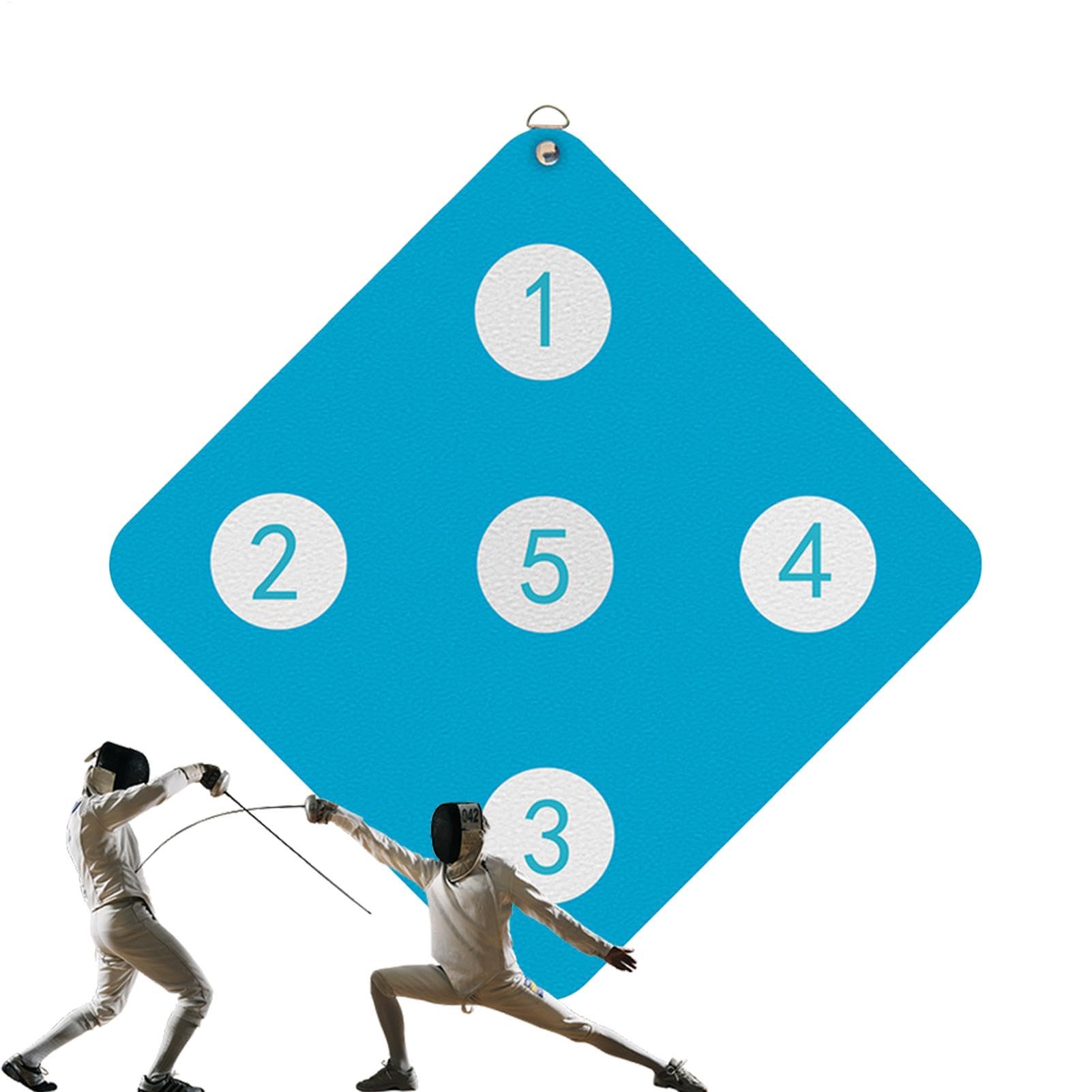 Attrezzatura di addestramento di scherma, obiettivi per la scherma - Pratica target di scherma montata a parete | Giochi di attrezzatura compatta, strumento ausiliario domestico con cinque tori per la