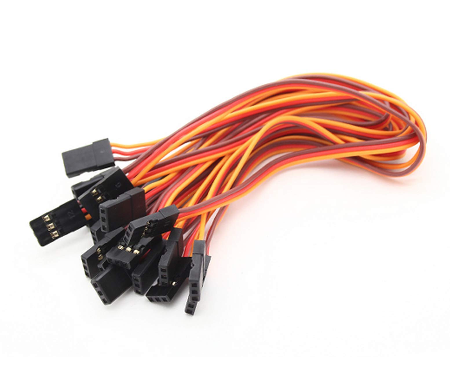 2 Cavi Patch Per Servomotore JR/Graupner/Futaba – 30 Cm, 26 AWG, 3 Pin, Connettori Maschio-maschio – Mr. Plug Modellbau - 2
