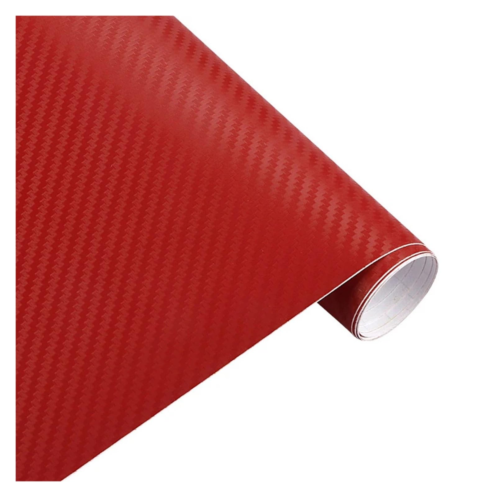 3D Red Carbon Fiber Film Self Adhesive Scratch-proof And Waterproof Car Body Colorful DIY Styling Decal Protective Stickers(50x100cm)