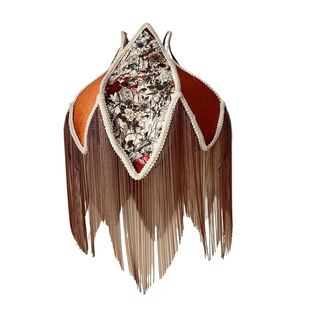 CWCQGH Lampshade with Tassels Retro Jungle Flora Lamp Cover for Table Light