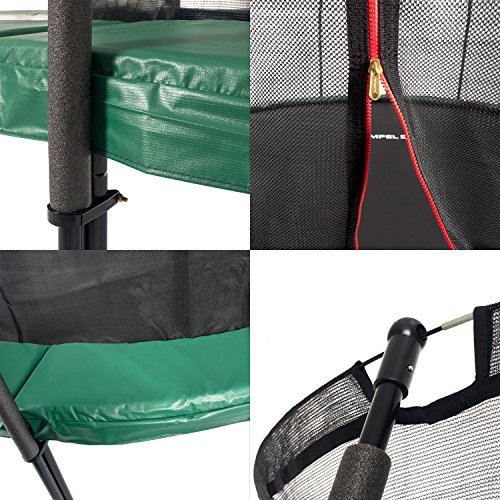 Ampel 24 Outdoor Trampoline grün oder schwarz, Komplettset mit verstärktem Sicherheitsnetz, 4 Ausführungen – Bild 4