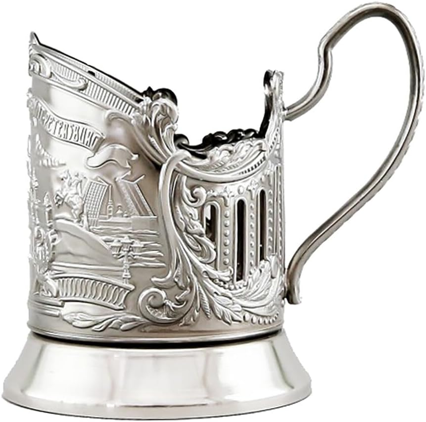 STP GOODS Nickel-plated Glass Holder Podstakannik