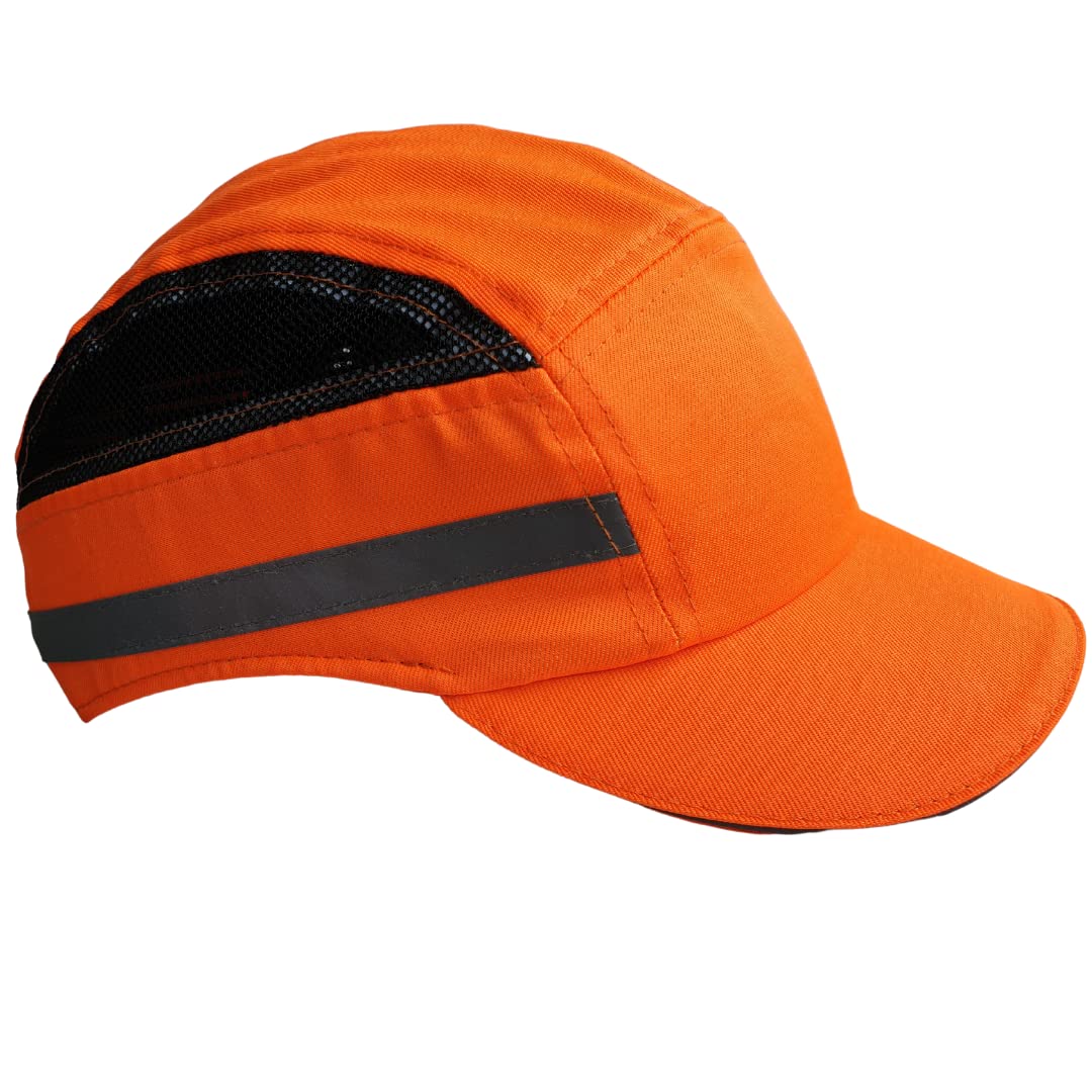 ViCap Aero Orange Anstoßkappe/Sicherheitskappe mit ABS-Schale & Warnschutz (Orange)