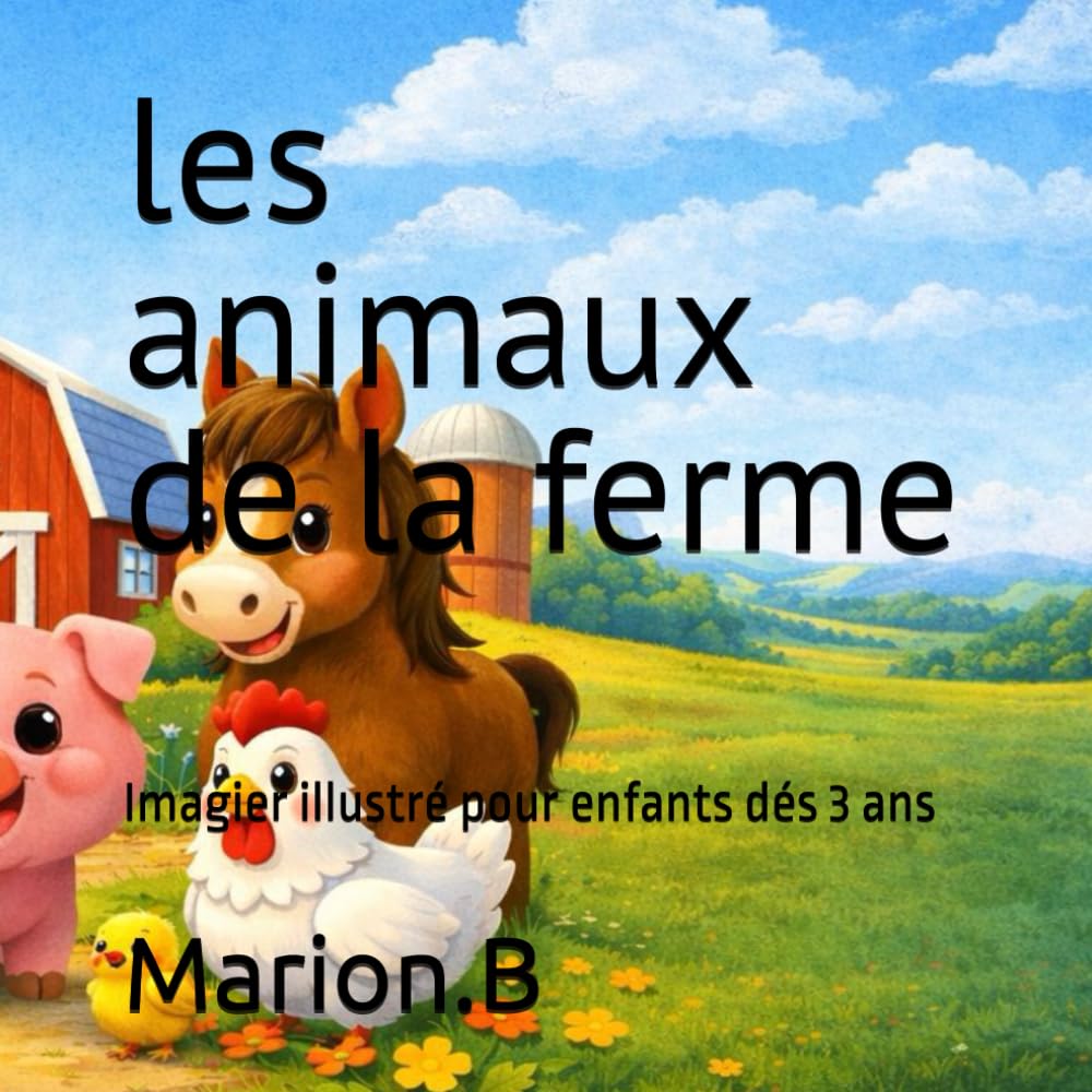 les animaux de la ferme: Imagier illustré pour enfants dés 3 ans