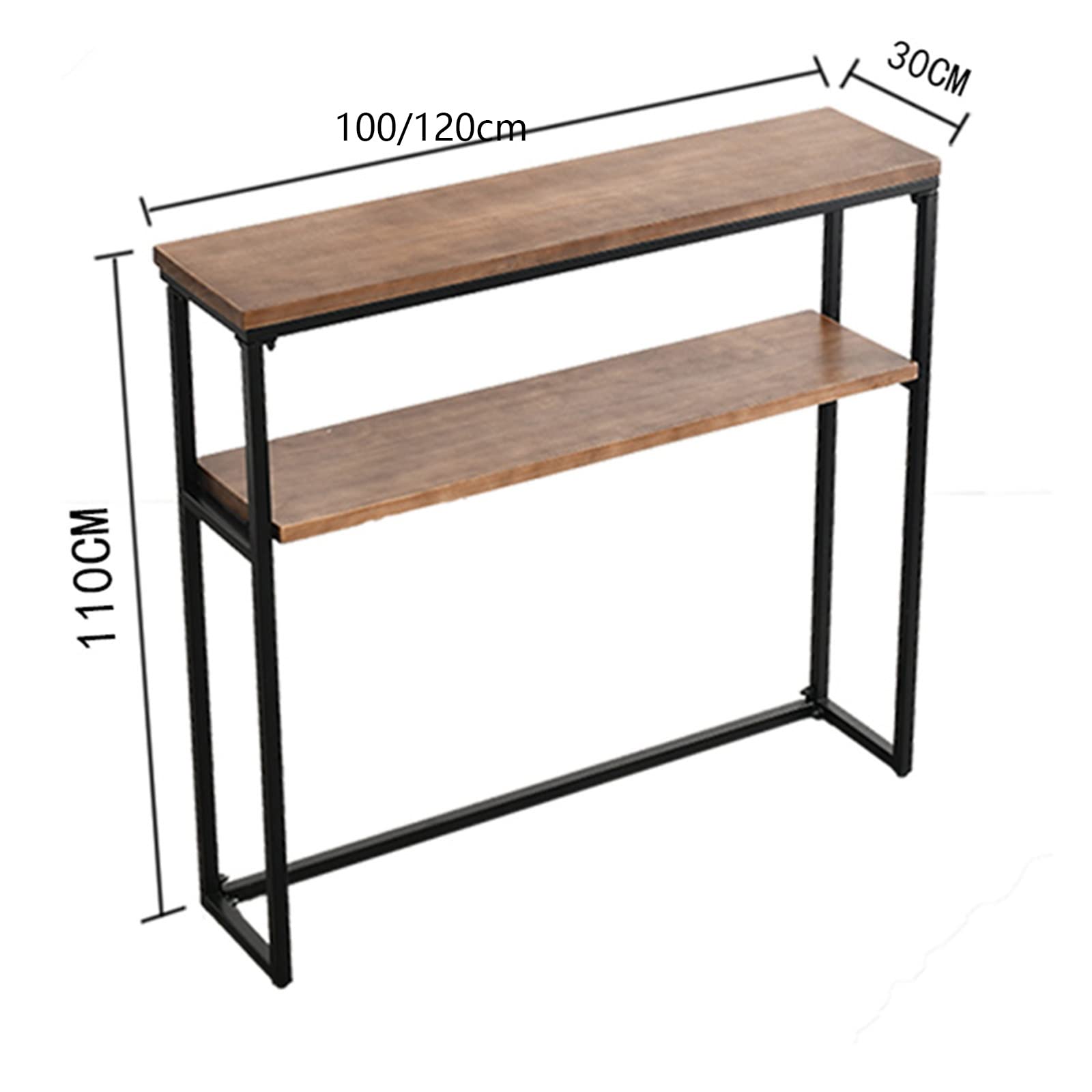 Amazon | ソファサイドテーブル、高さ110cm 2段収納棚付きコンソール