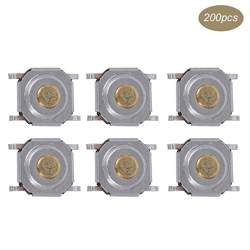 Miniatura 3 de Tactile Push Button, Brass Accurate SMD Micro Switch Easy to Weld Light Touching Small 200Pcs for Digital Instruments