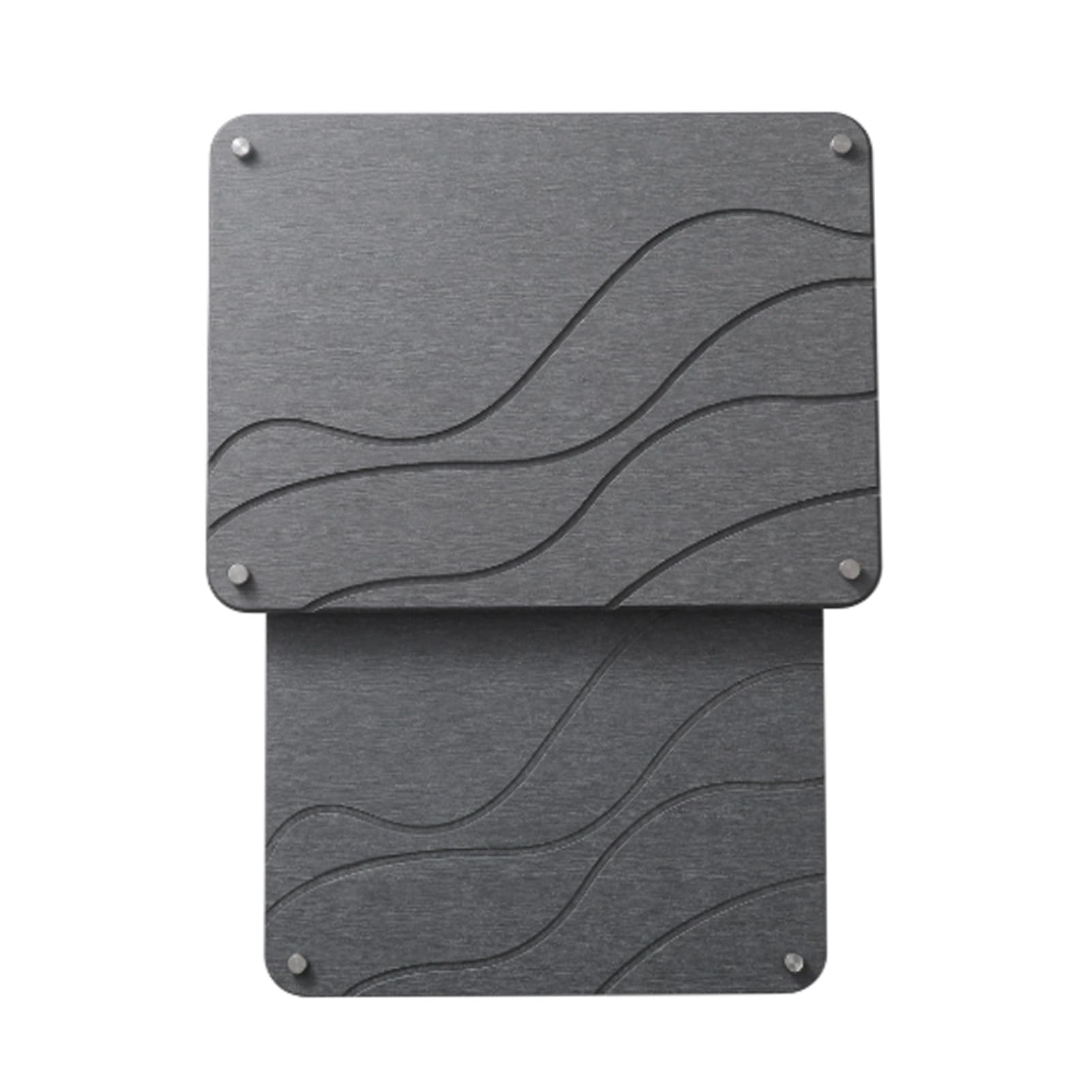 Matybobe Tapis de Séchage en Diatomite 2 Pièces Super Absorbant (Dark Gray)