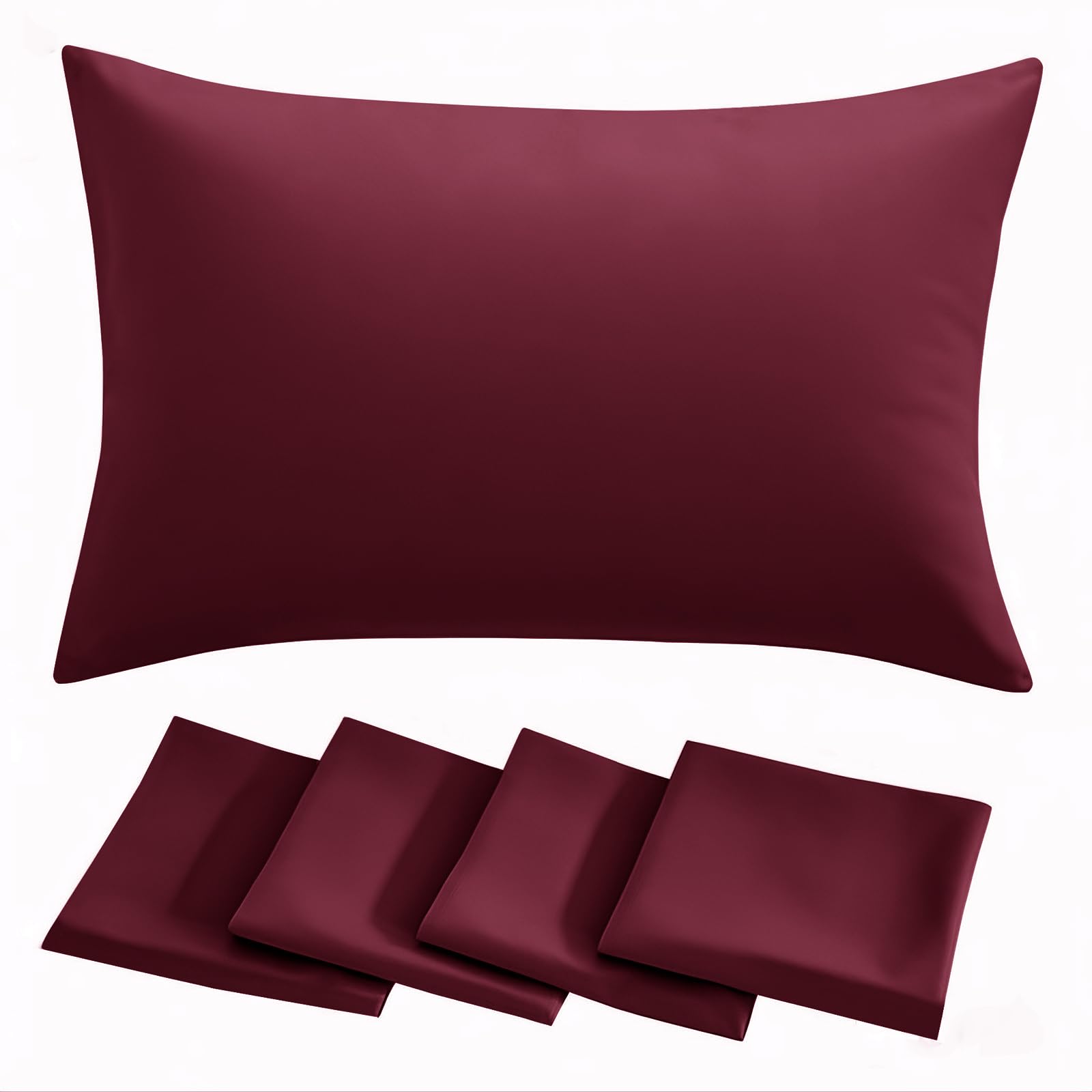 RUIKASI Red Pillow Cases 4 Pack
