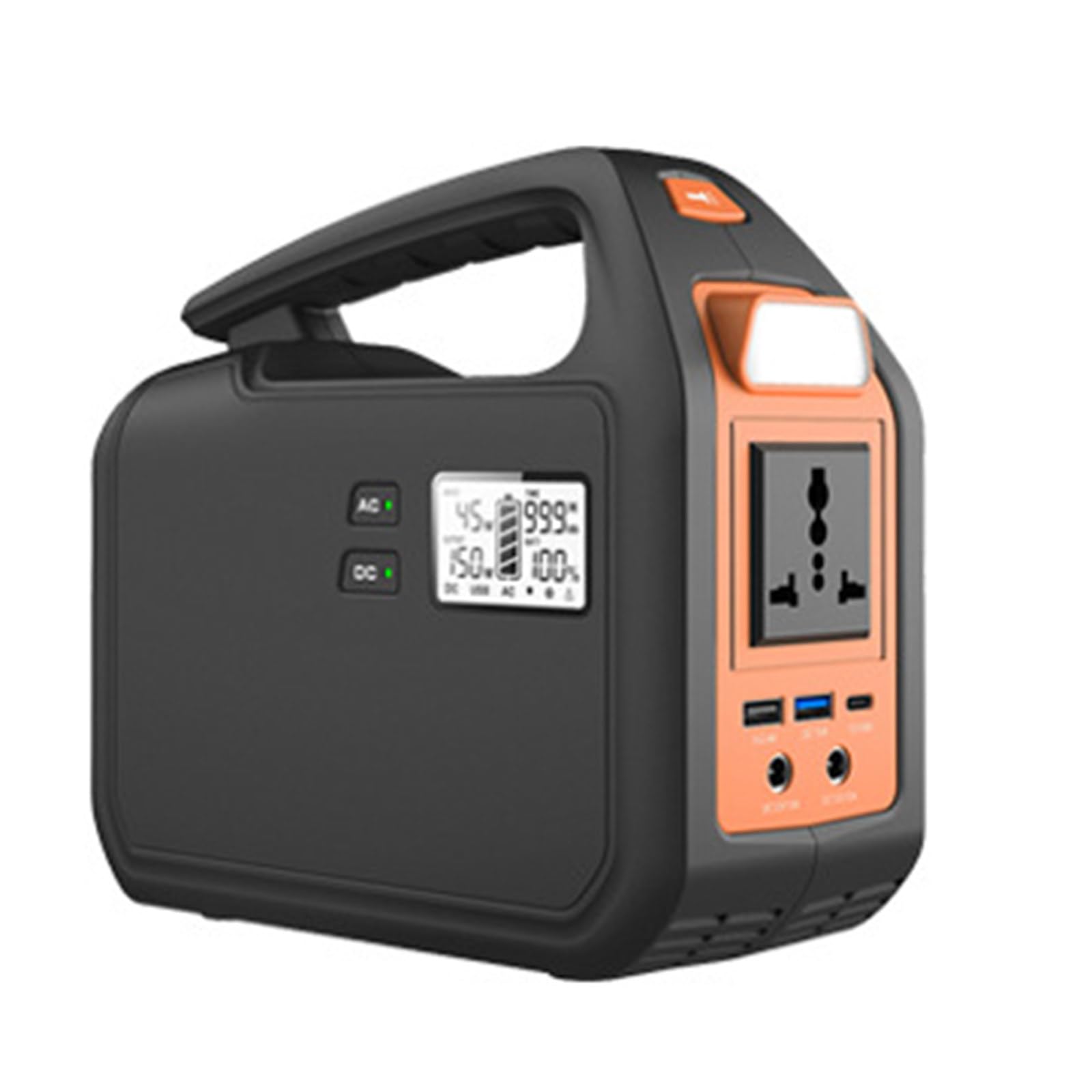 Alimentation Solaire de Secours 150 W, Portable, avec Batterie au Lithium, pour Camping-Car, Aventures en Plein air, urgences