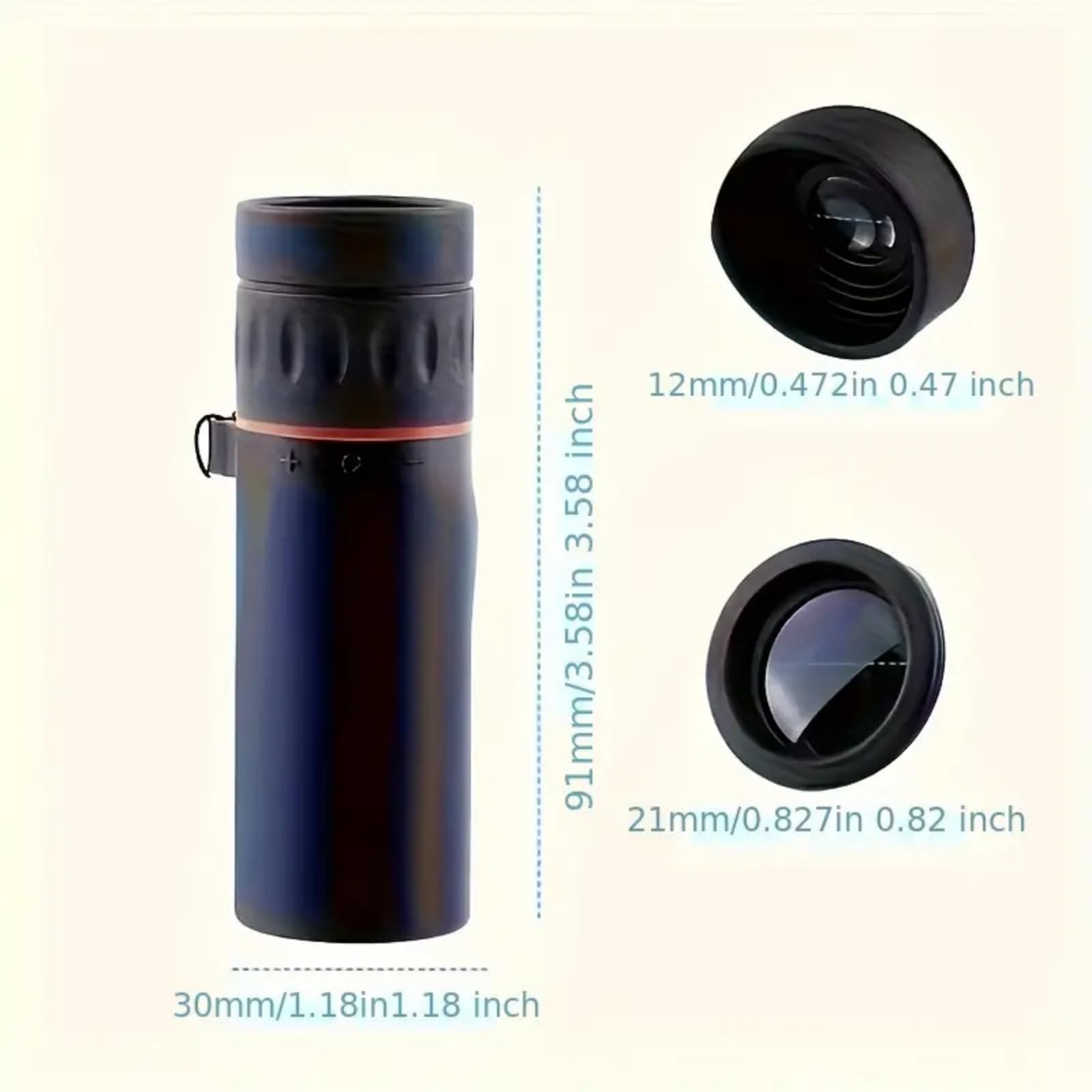 Monocular Compact Mini Telescope, Portable Handheld Mini Monocular for Adults, Tech Gadgets Perfect for Bird Watching, Fishing, Travel and Scenery. 8x21mm — view 7