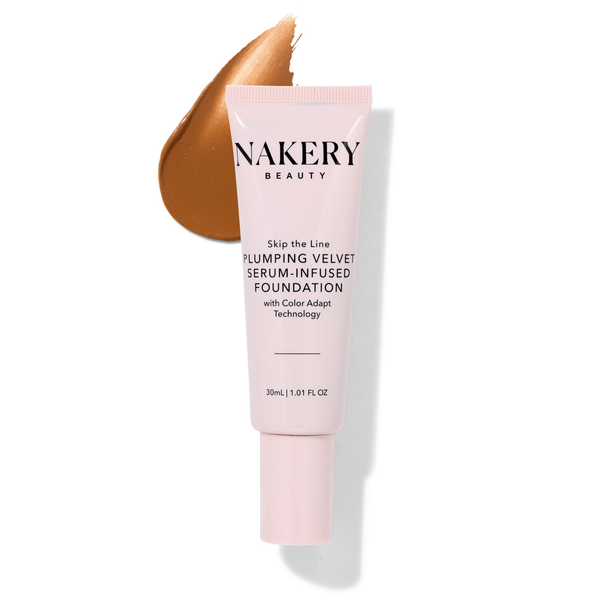 Nakery Full Coverage Plumping Liquid Foundation with Niacinamide & Hyaluronic Acid